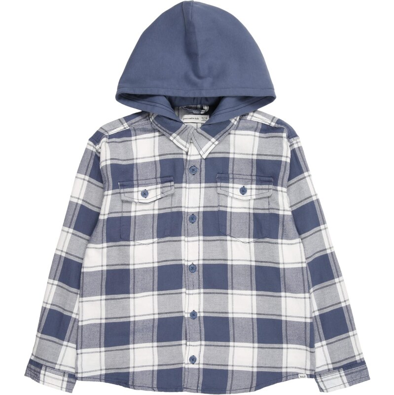 Abercrombie & Fitch Košeľa modrosivá / biela 65893674