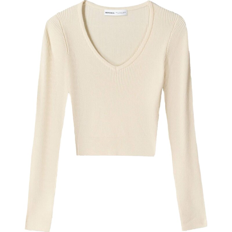 Bershka Sveter nebielená 65886836