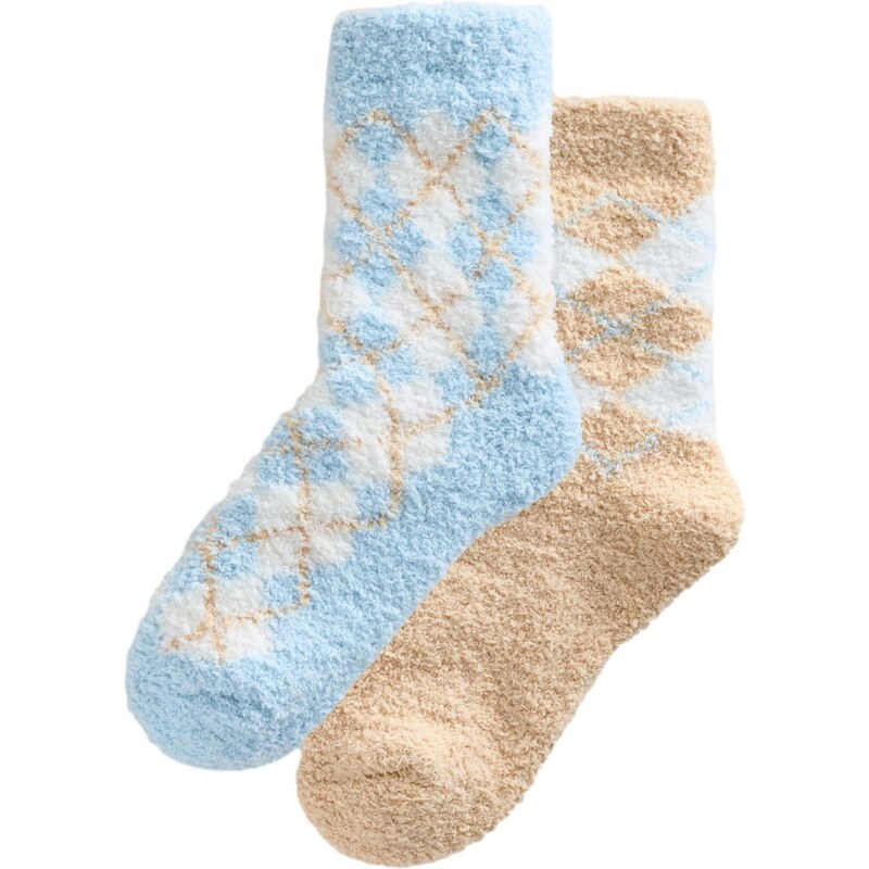 Next Ponožky farba ťavej srsti / nebielená / svetlomodrá 65660405