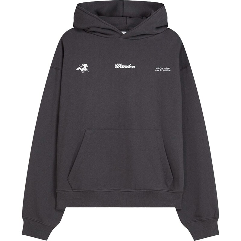 Bershka Mikina antracitová / ružová / biela 65664202