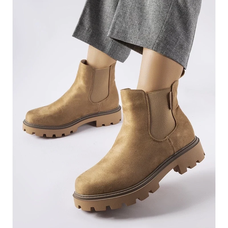 Béžové zateplené čižmy Big Star 65418613