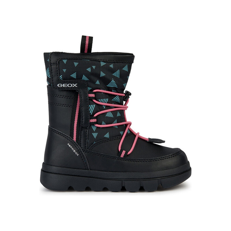 Black Girls Ankle Boots Geox Willaboom Abx - Girls 65419142