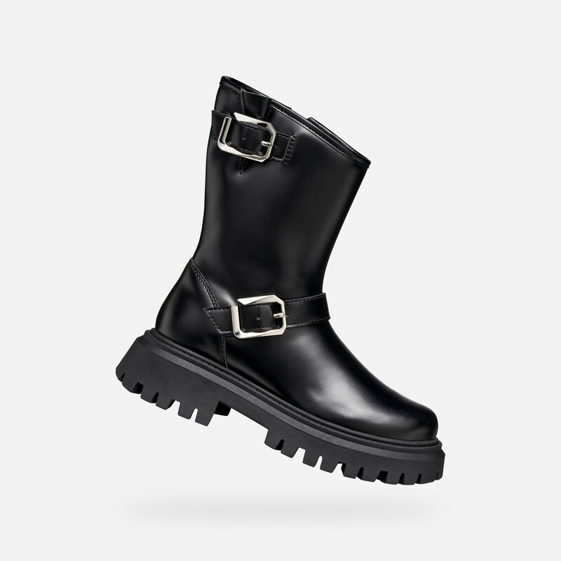 Black Girls Ankle Boots Geox Maquinnens - Girls 65419133