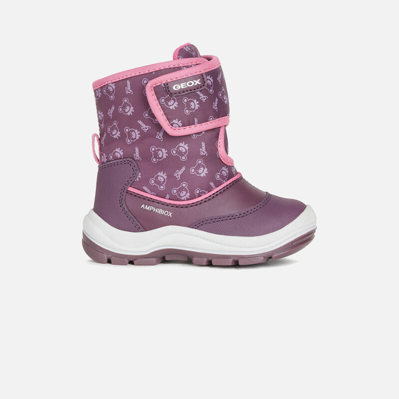 Pink Girls Ankle Boots Geox Flanfil ABX - Girls 65419147