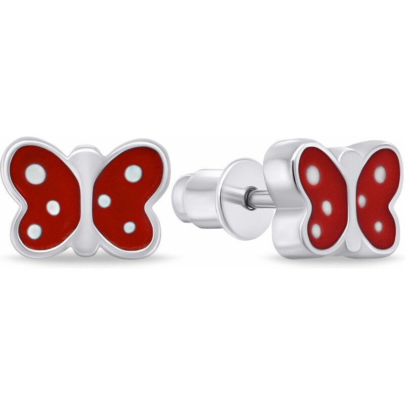 Brilio Silver Krásne strieborné náušnice Motýliky EA1081WR 66592111