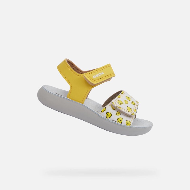 Yellow Girls Sandals Geox Lightfloppy - Girls 65421088
