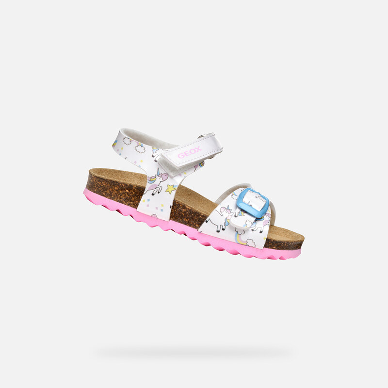 White Girls Sandals Geox Chalki - Girls 65421120