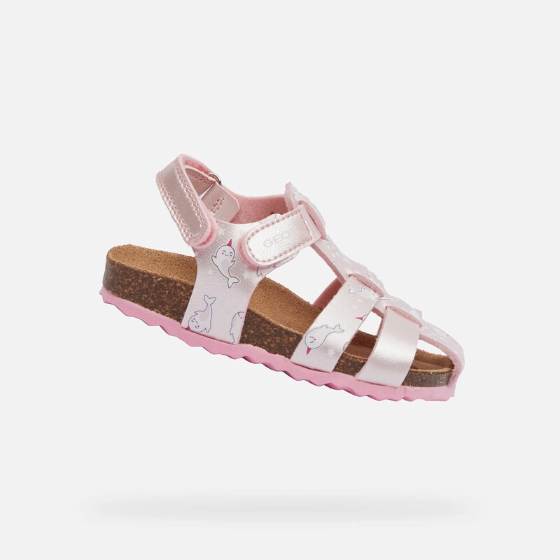 Pink Girls Sandals Geox Chalki - Girls 65421115