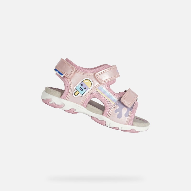 Pink Girls Sandals Geox Flaffee - Girls 65421151
