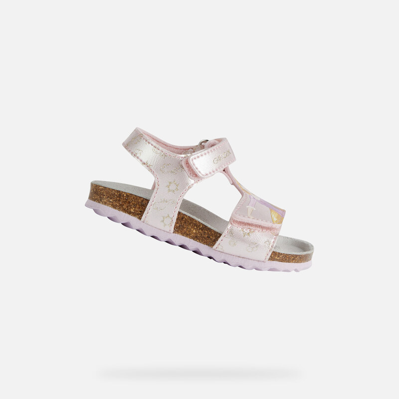 Light Pink Girls Sandals Geox Chalki - Girls 65421170