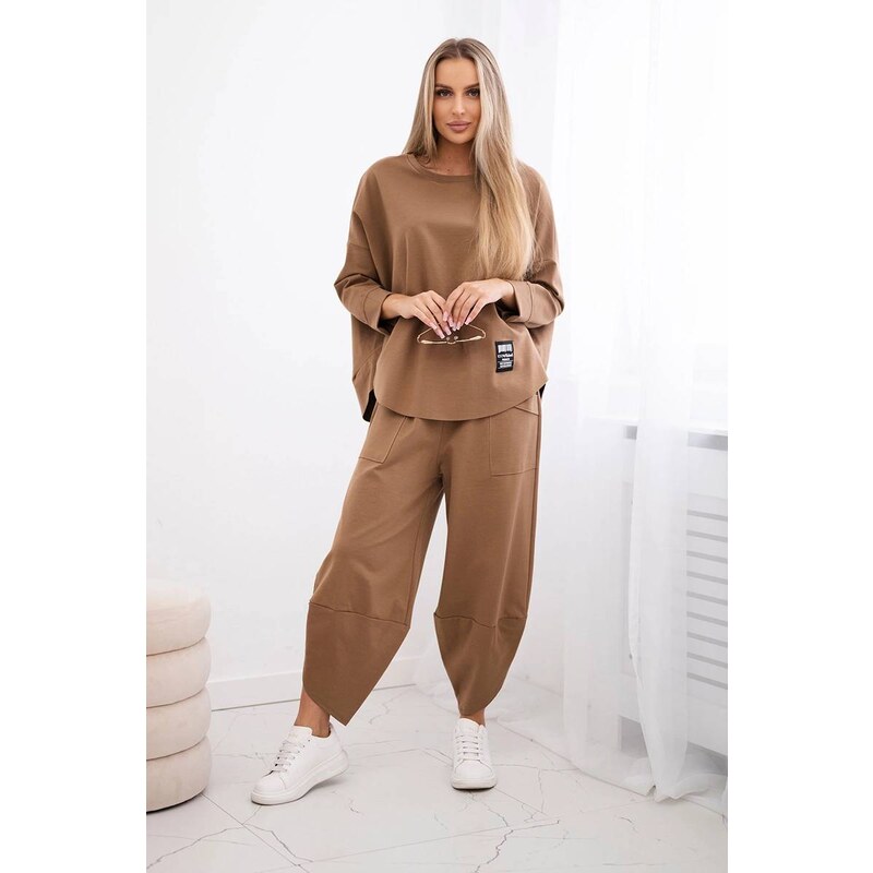 Fashionweek Talianska súprava nohavíc a blúzky, voľný, pohodlný štýl 50736822