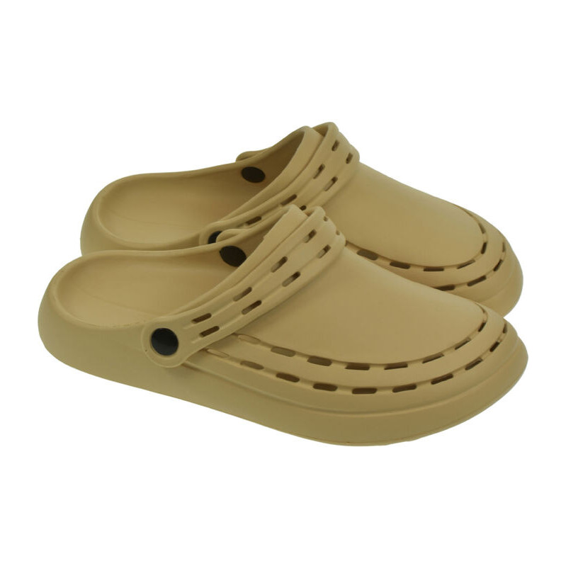 JOHN-C Pánske béžové gumené šľapky WalkComfort 65421040