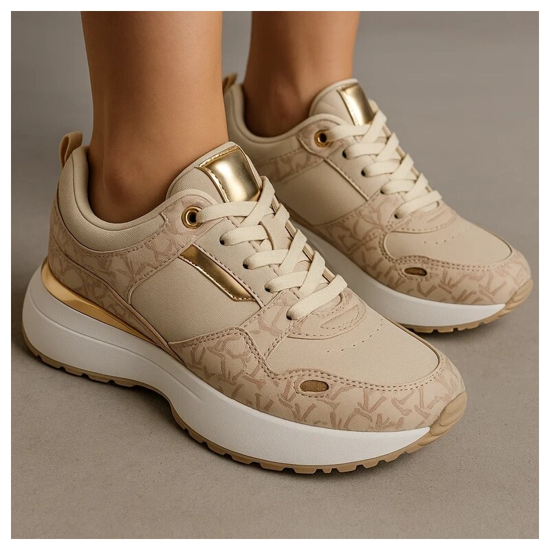 WDE Dámske béžové tenisky Bella Vita 65421043