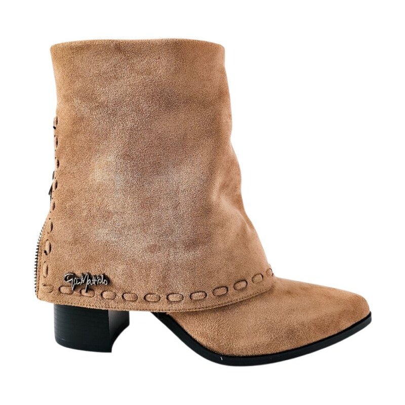Členkové slouchy čižmy Gai Mattiolo Cammello Beige 65421217