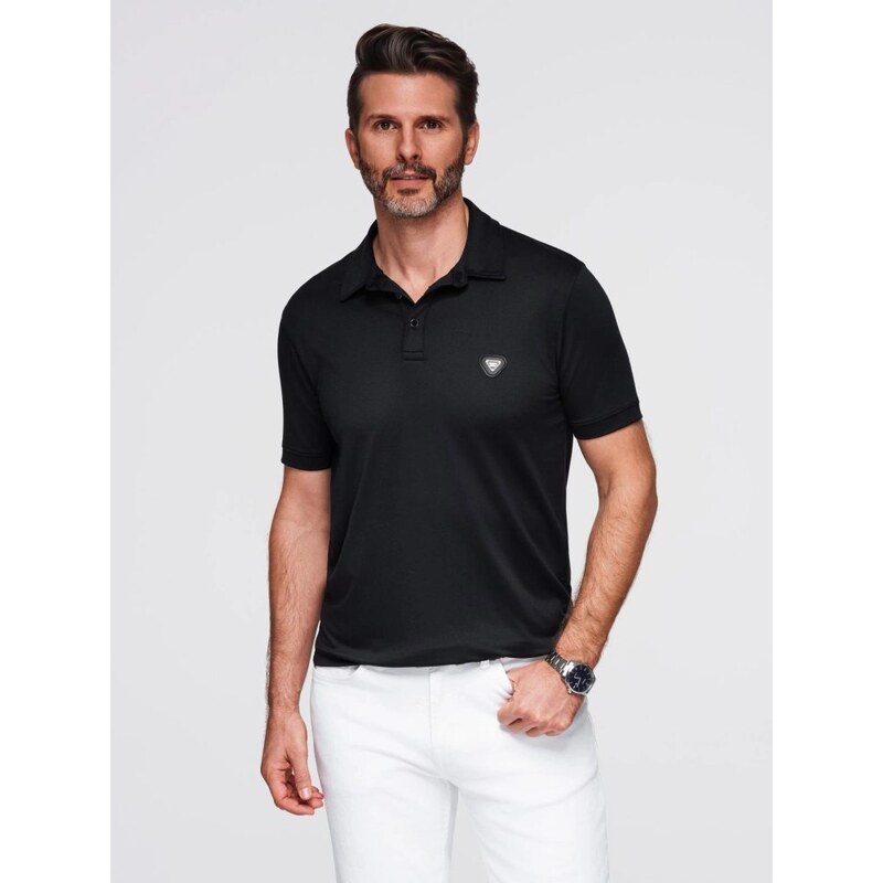 Ombre Clothing Štýlová čierna pánska polokošeľa V1 POSS-0150 65423515