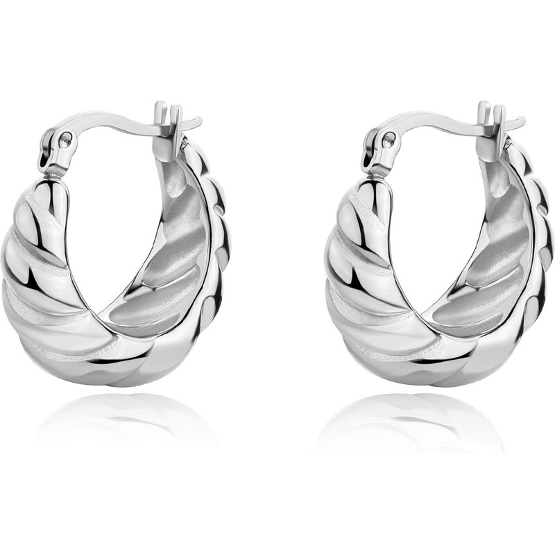 SAgapõ Módne oceľové náušnice Chunky SHK59 66583563