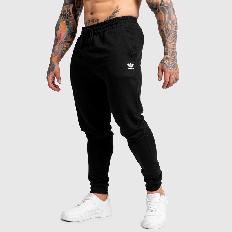 Pánske jogger tepláky Iron Aesthetics Snap, čierne 65424110