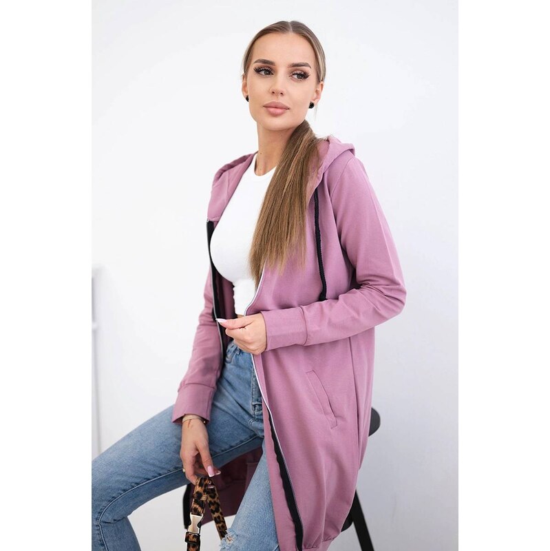 Fashionweek Dámska maxi bavlnená mikina so zipsom K8924 65424645