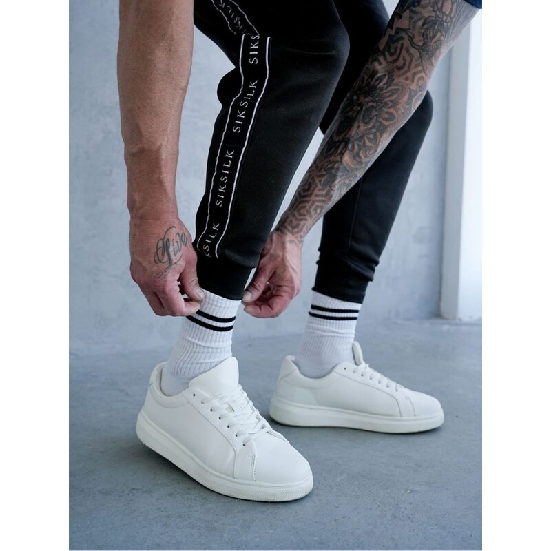 Biele trendové pánske ponožky GO! 65450783