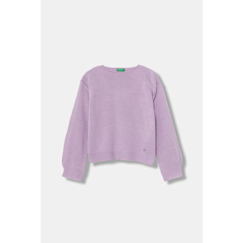 Detský sveter s prímesou vlny United Colors of Benetton 65430939