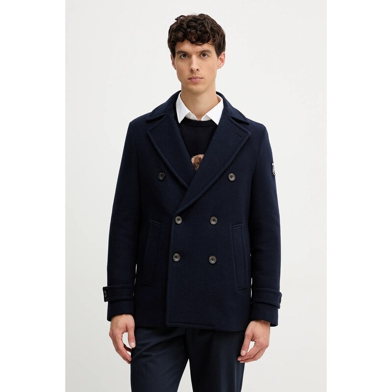 Kabát s prímesou vlny Hackett London 65430993