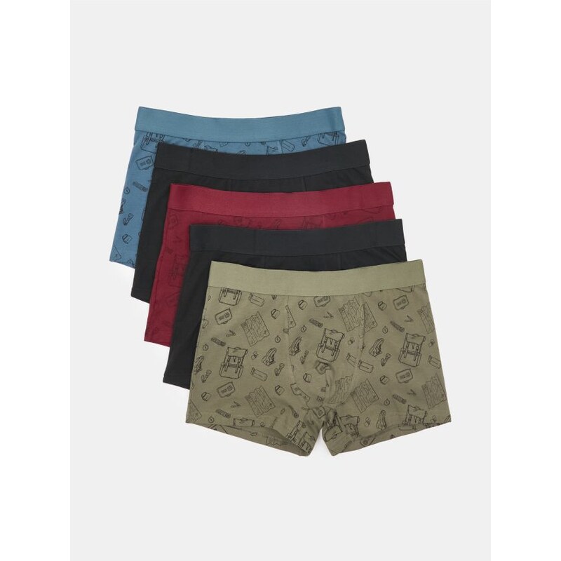 Sinsay - Boxerky 5 pack - viacfarebná 65754366
