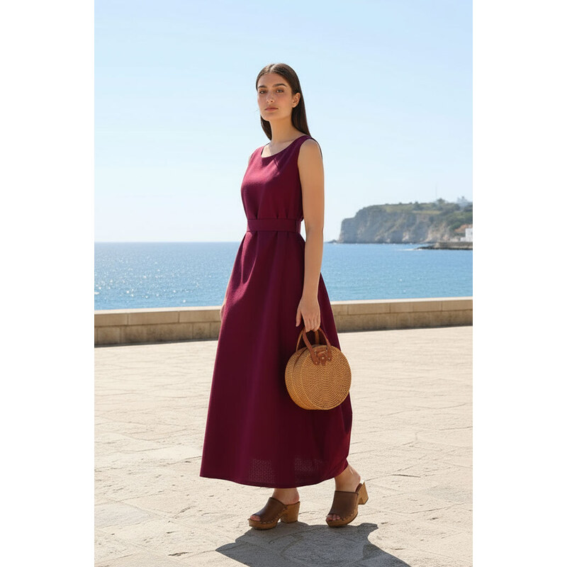 Autorské české maxi šaty Lotika 100% lan Premium quality 65431409