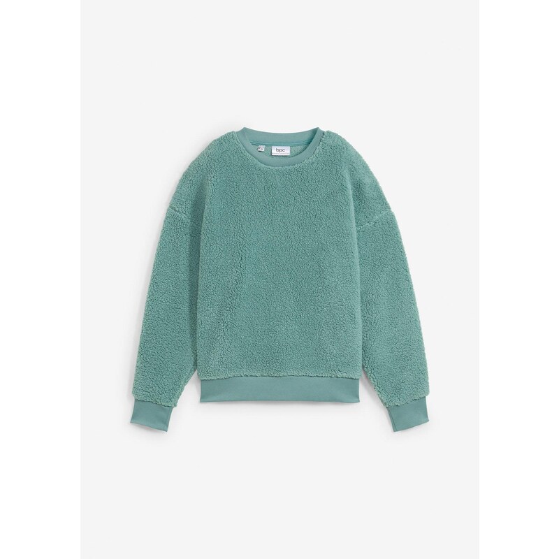 bonprix Flísový pulóver, farba zelená 58271982