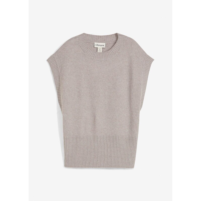 bonprix Pletená vesta oversized, farba šedá 65431761