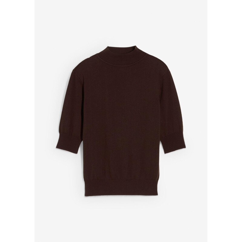 bonprix Rolák z mäkkého vlneného mixu, farba hnedá 65431803