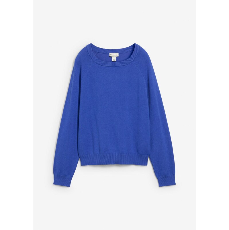bonprix Pletený pulóver, farba modrá 65431902