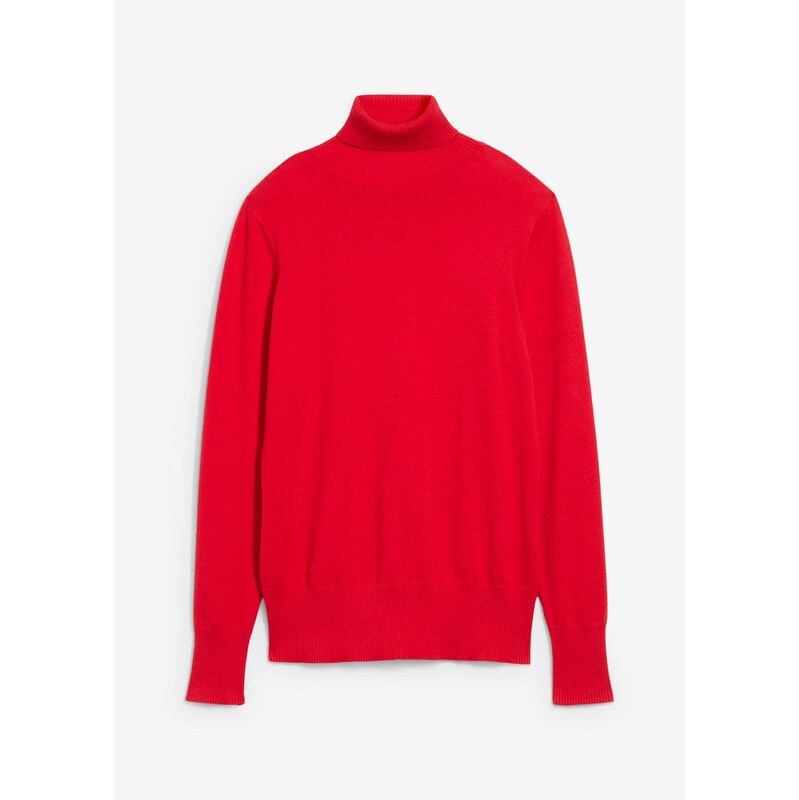 bonprix Rolák, jemne pletený, farba červená 65431904