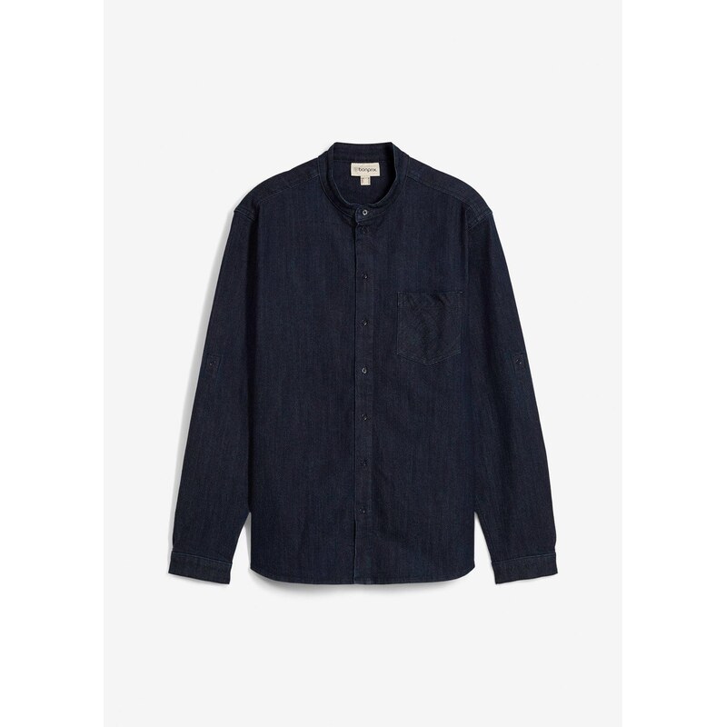bonprix Džínsová košeľa, Slim Fit, farba modrá 65431964