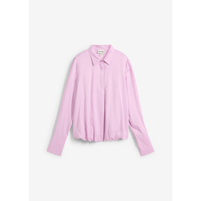 bonprix Saténová blúzka z viskózového mixu, farba fialová 65432022