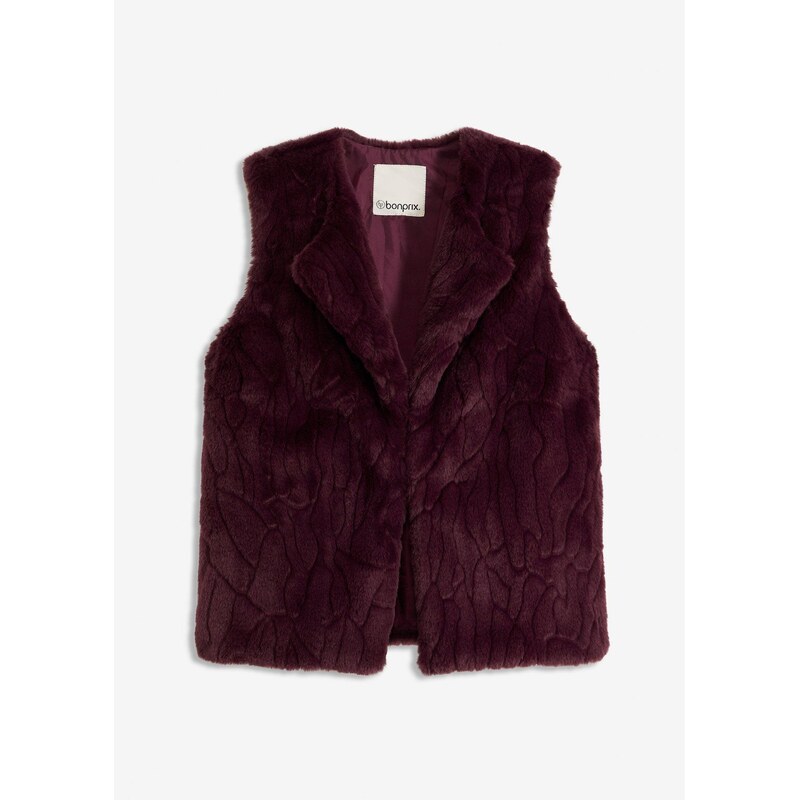 bonprix Vesta, imitácia kožušiny, farba hnedá 65432029