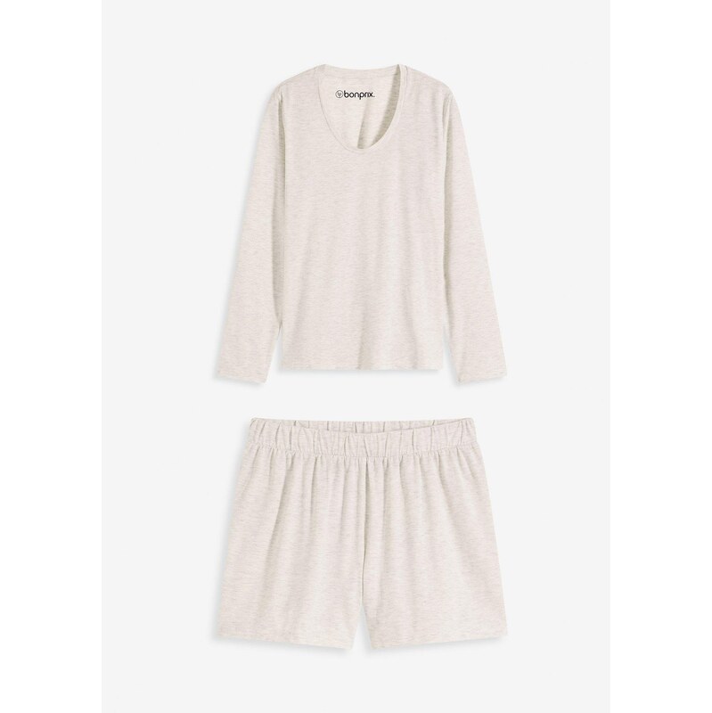 bonprix Krátke pyžamo, ľahké, z mäkkého materiálu, farba biela 65432041