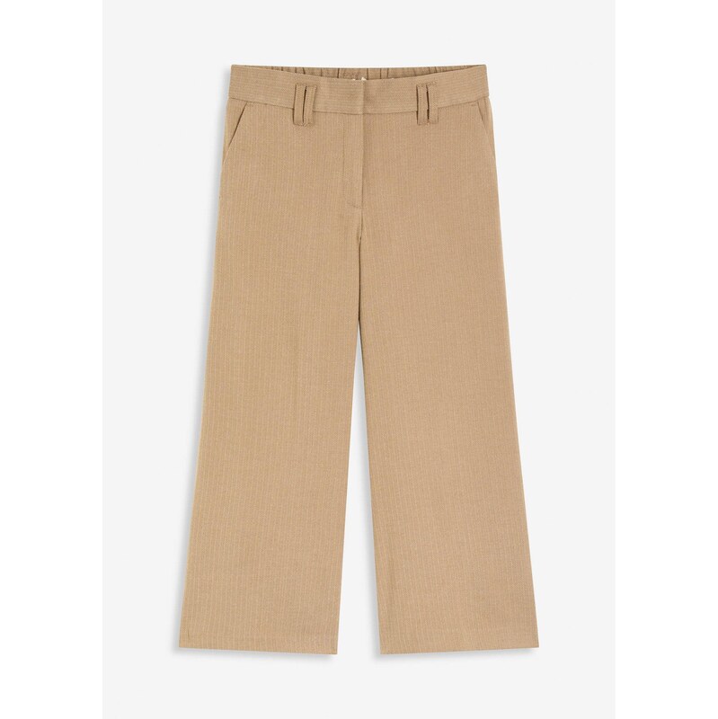 bonprix Nohavice vo vlnenom vzhľade, farba hnedá 65432062