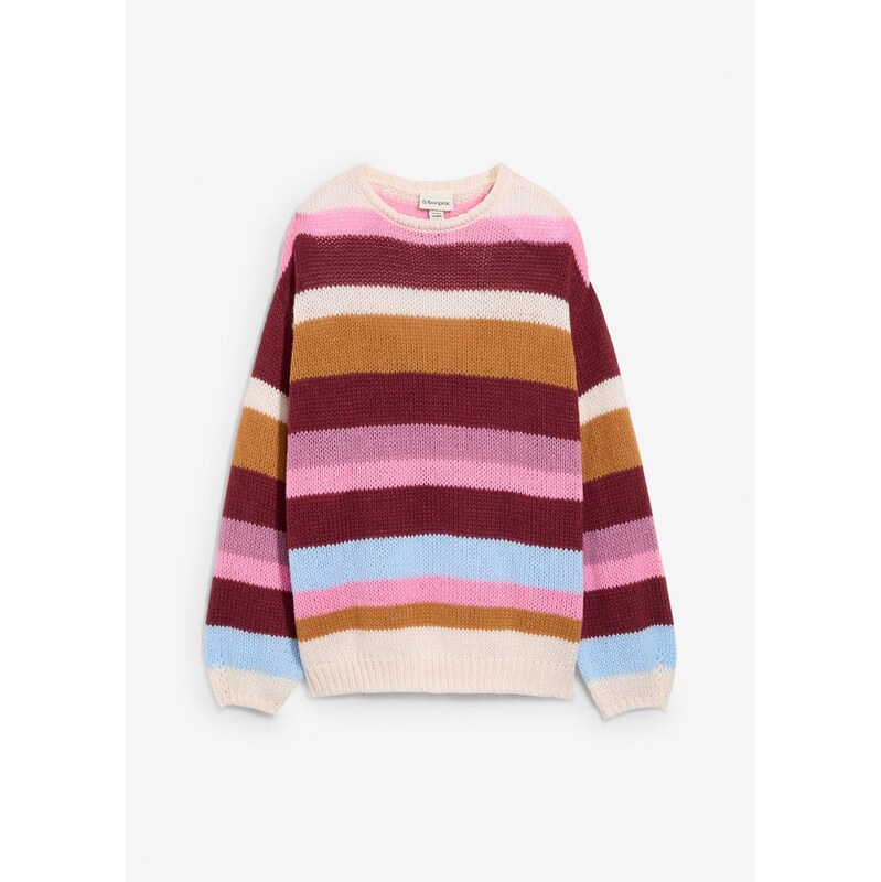 bonprix Pulóver oversize, farba ružová 65432071