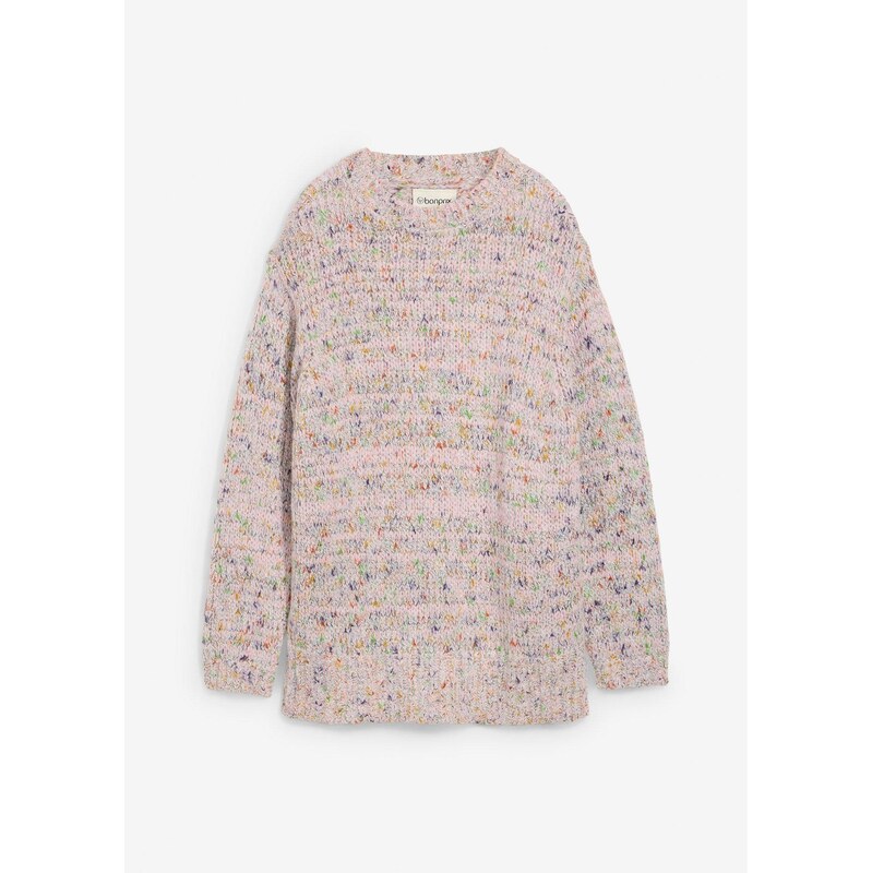 bonprix Oversize-pulóver, farba ružová 65432074