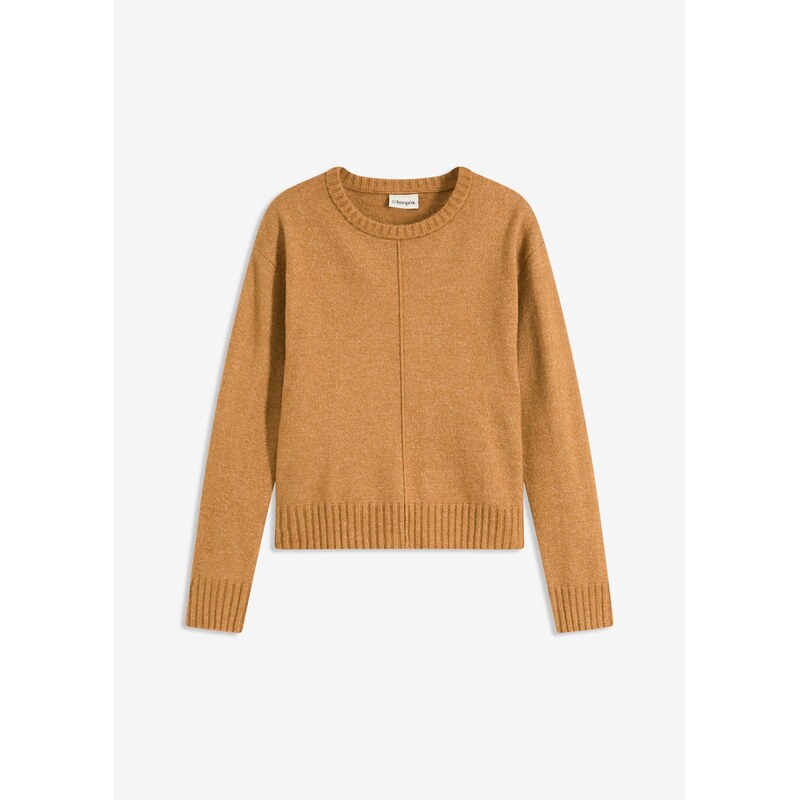 bonprix Pulóver, farba hnedá 65432088