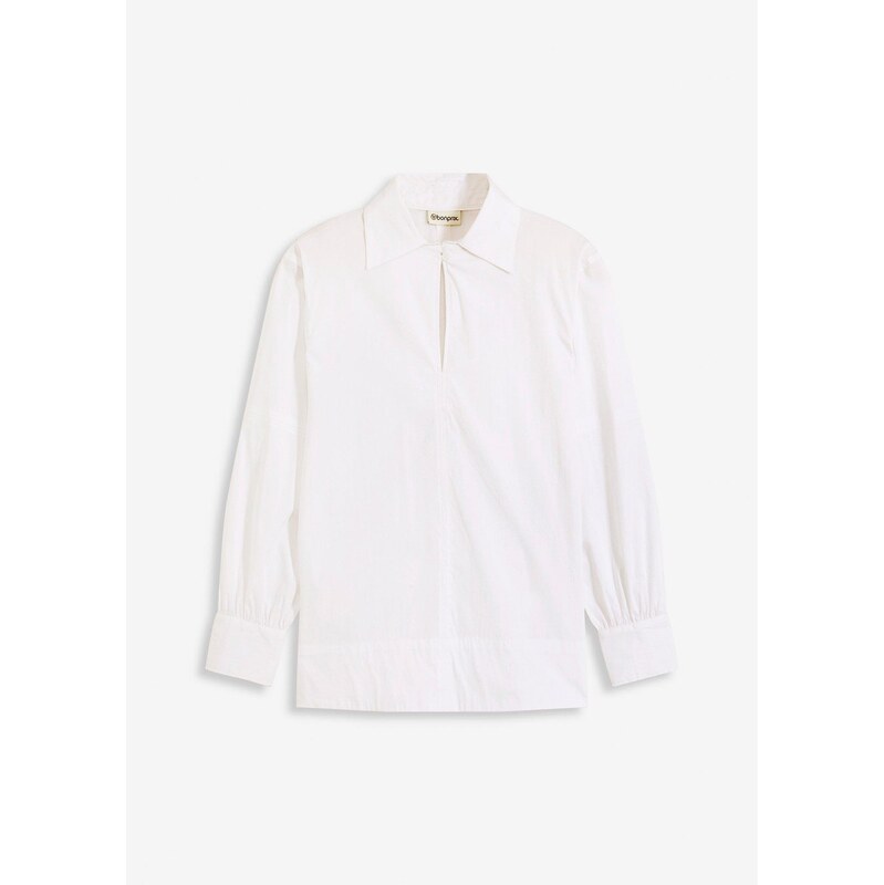 bonprix Blúzka Oversize s objemnými rukávmi, farba biela 65432091