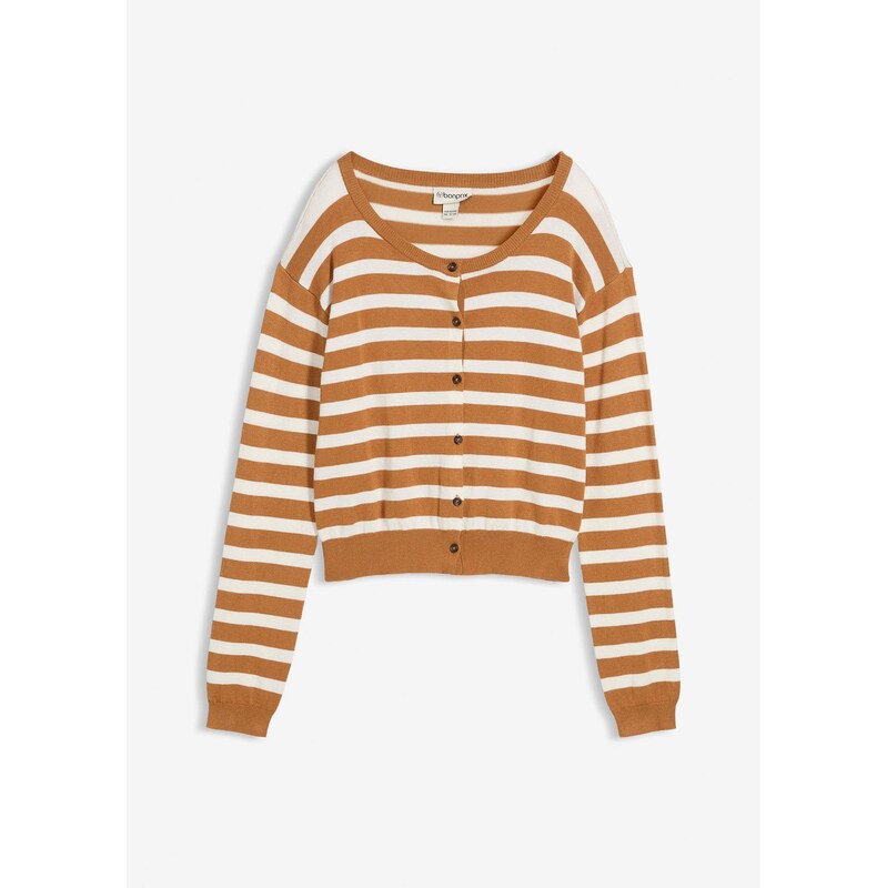 bonprix Jemne pletený sveter z mäkkého viskózového mixu, farba hnedá 65432110