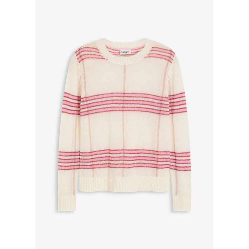 bonprix Ležérne pletený pulóver s podielom vlny a podielu Alpaka vlny, 65432145