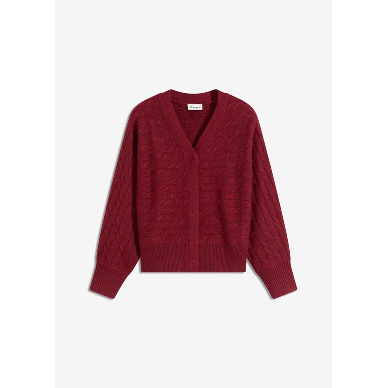 bonprix Oversize-pletený sveter, farba červená 65432284