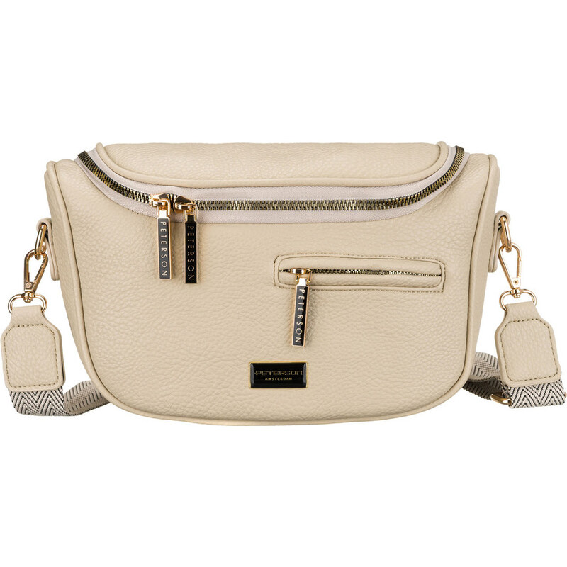 Peterson Béžová dámska ľadvinka s odnímateľným popruhom PTN MIS-04 65434281