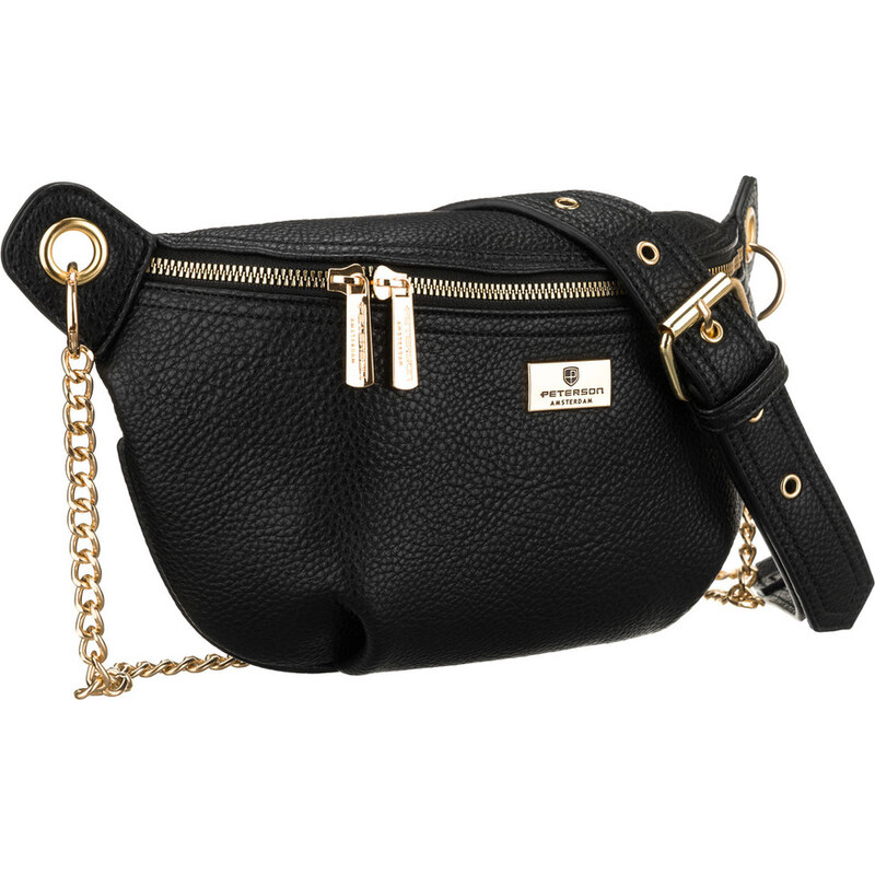 Peterson Čierna dámska jednokomorová ľadvinka s retiazkou PTN MIS-06 65434292