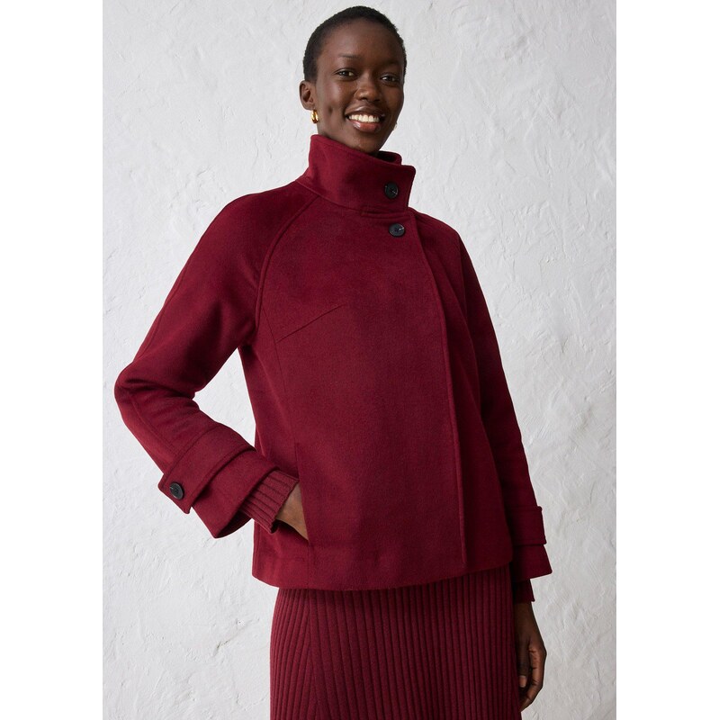 bonprix Bunda s vlnou, farba červená 65454448