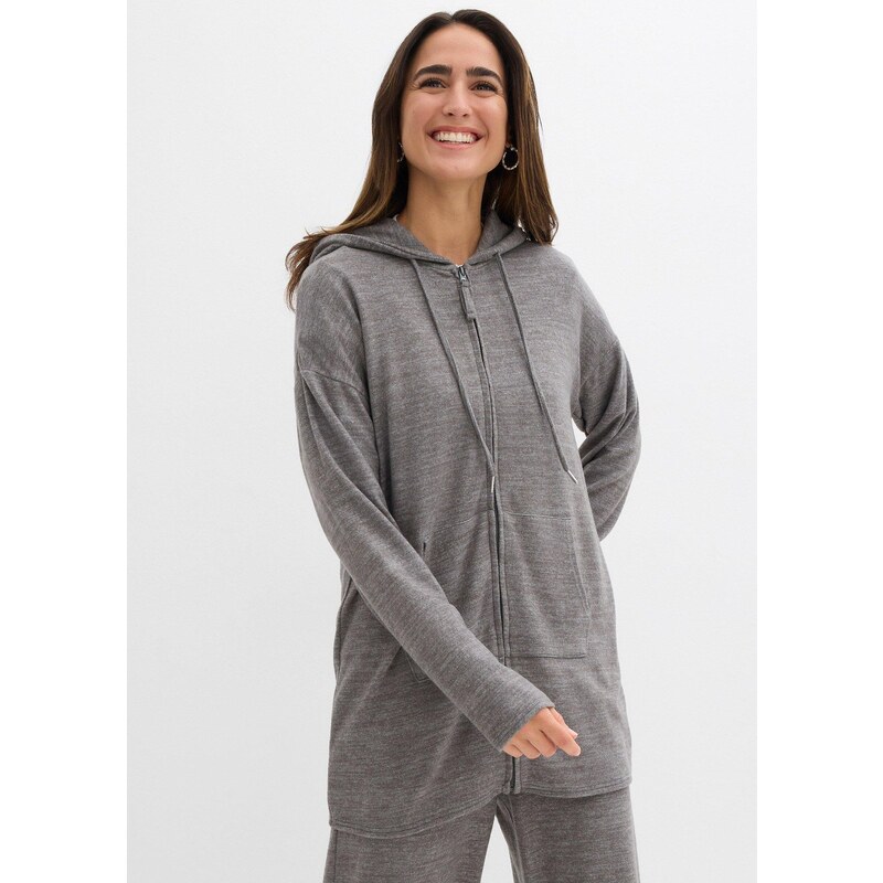 bonprix Jemne pletený sveter z jemného viskózového mixu, farba šedá 65431824