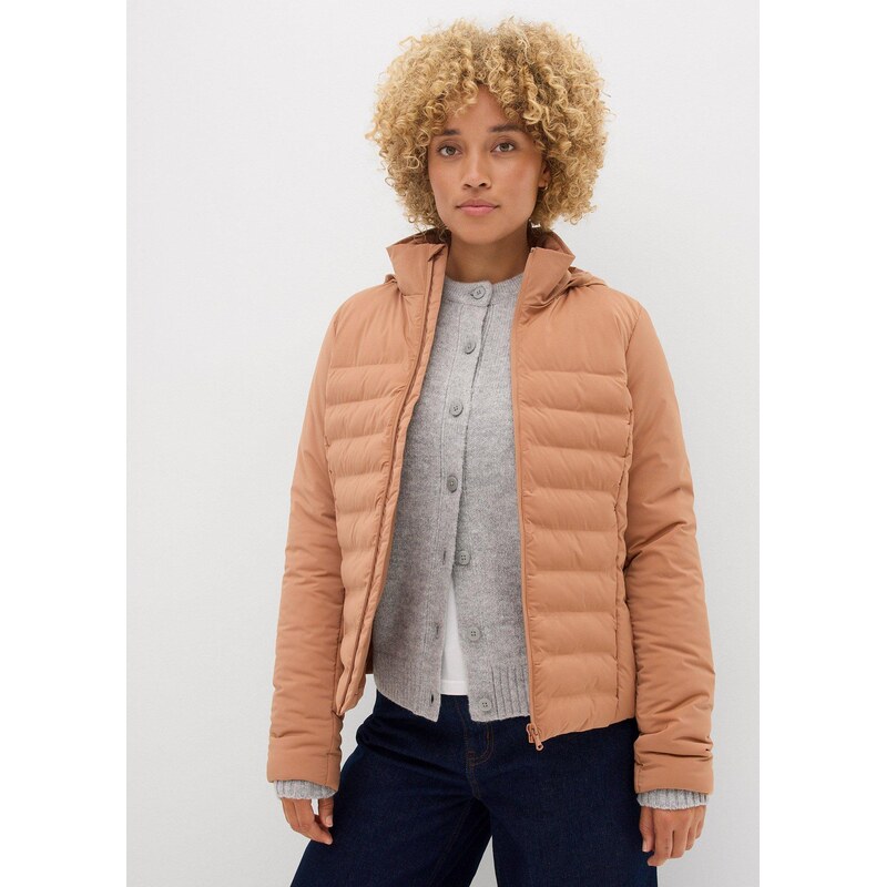 bonprix Prešívaná bunda, ultra ľahká, imitácia páperia, farba hnedá 65431861