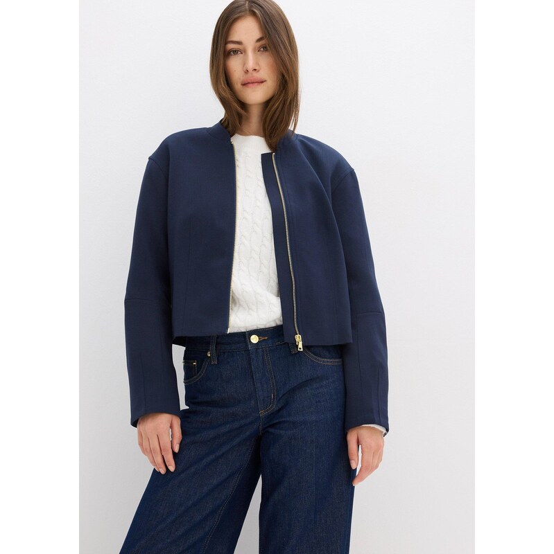 bonprix Bluzón z jemného viskózového mixu, farba modrá 65432047